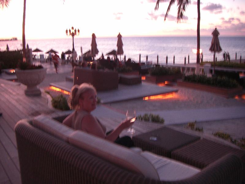 CIMG0070.JPG - Enjoying our champagne before dinner