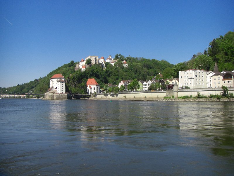 CIMG0070.JPG - Arriving in Passau. Southernmost point in Germany.