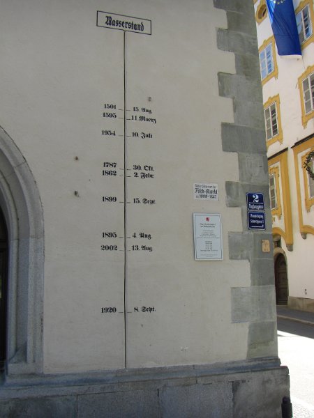 CIMG0081.JPG - Highwater marks for the Danube in flood. This has to be at least 60 feet above the current river level.