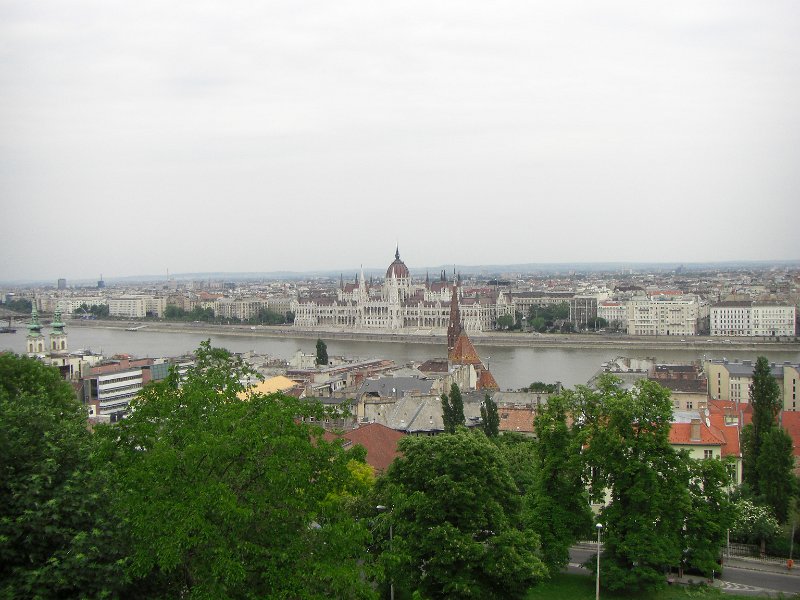 CIMG0299.JPG - From Fisherman's bastion looking towards Pest and the Parliament building.